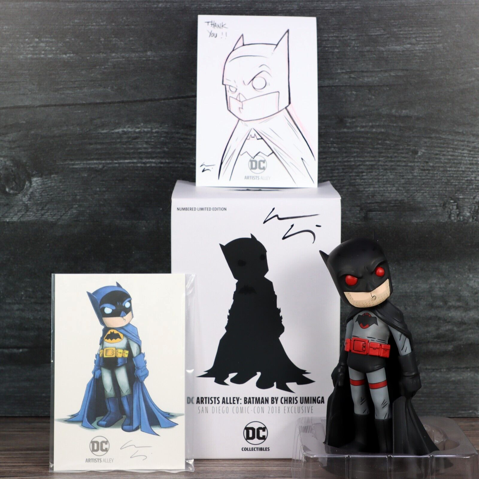 DC Artists Alley Batman By Chris Uminga SDCC 2018 Exclusive AP039/750 Signed 2x