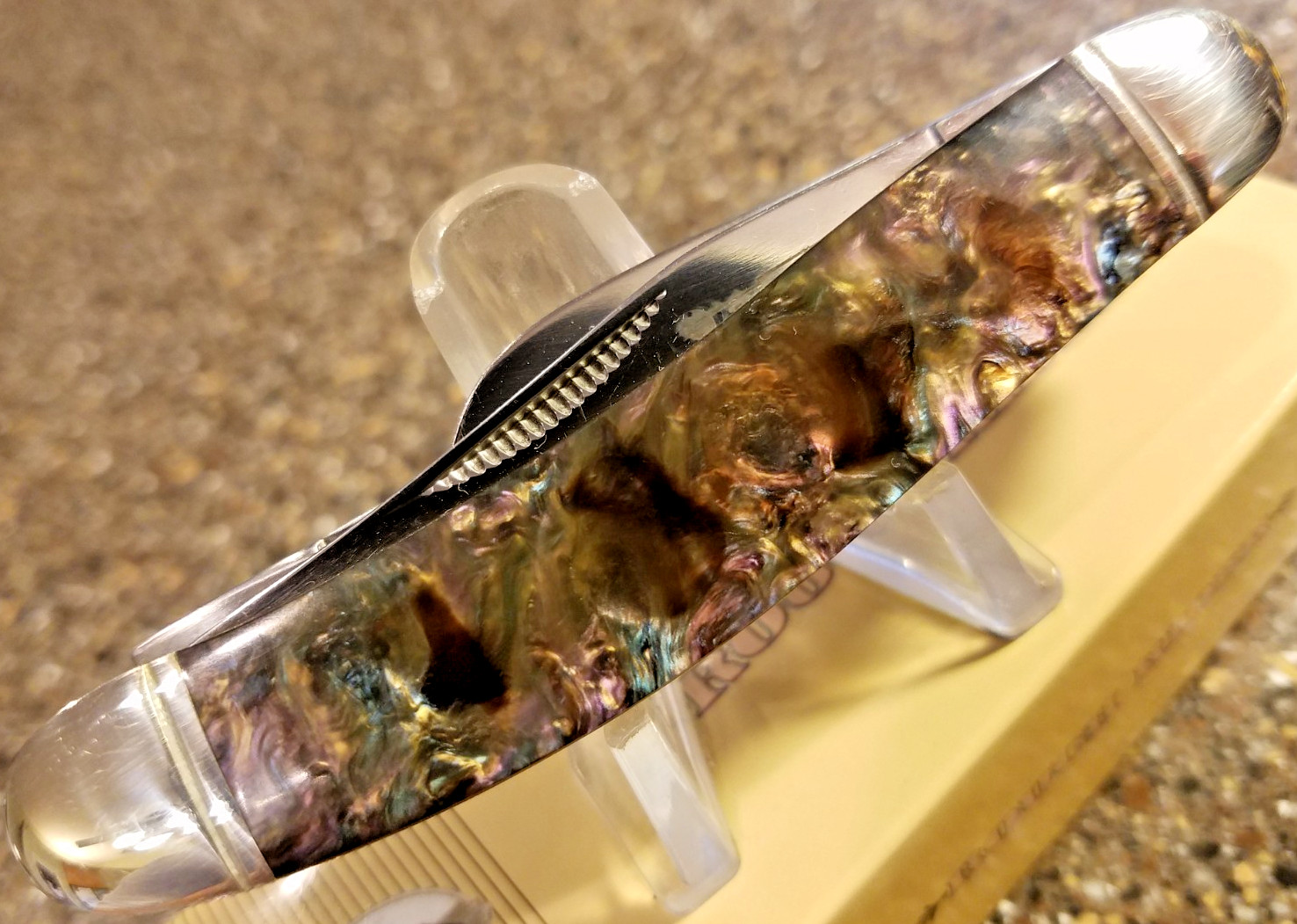 Rough Rider RR341, Sowbelly Imitation Abalone Shell, 3-3/4", 3-Blades, NEW, 2005 Rough Rider RR341, Sowbelly Imitation Abalone Shell, 3-3/4", 3-Blades, NEW, 2005