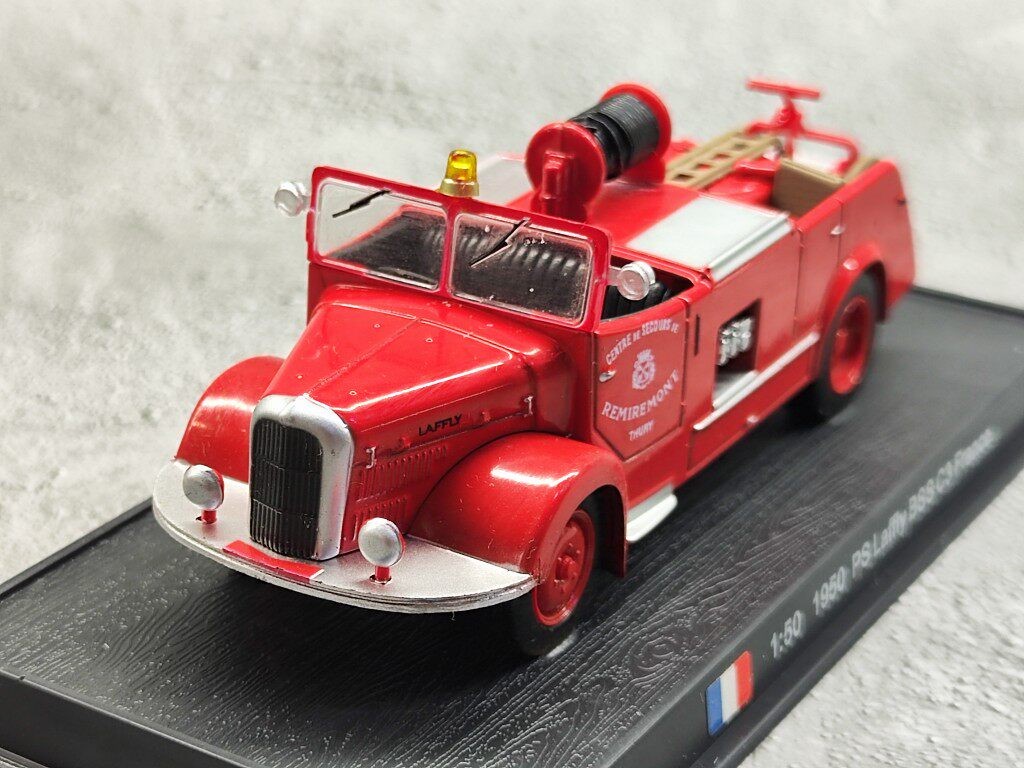 1/50 1950 PS LAFFLY BSS C3 France Alloy Fire Truck Model Collectible Display