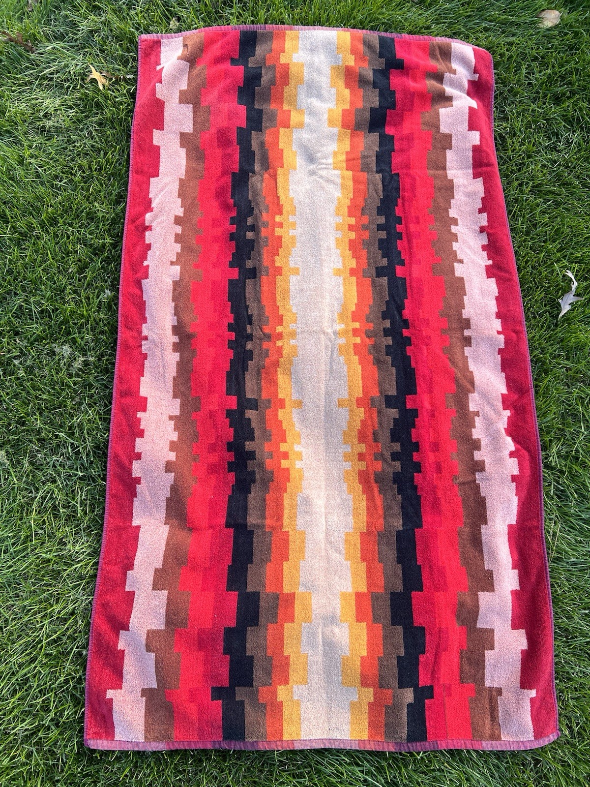 VTG Royal Terry Geometric Southwestern Beach Towel Colorful Brazil 30x56 VTG Royal Terry Geometric Southwestern Beach Towel Colorful Brazil 30x56