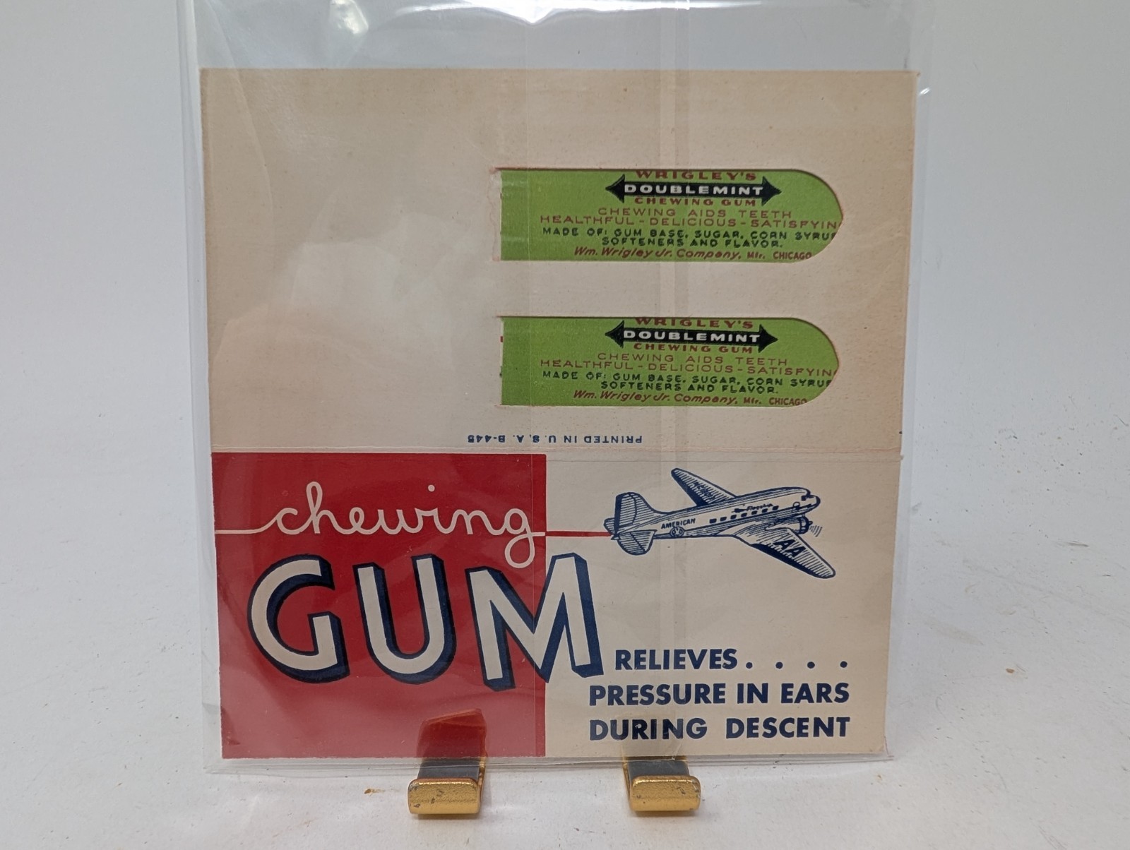 Vintage American Airlines Wrigley's Doublemint Gum Sampler Aviation B-448 Vintage American Airlines Wrigley's Doublemint Gum Sampler Aviation B-448