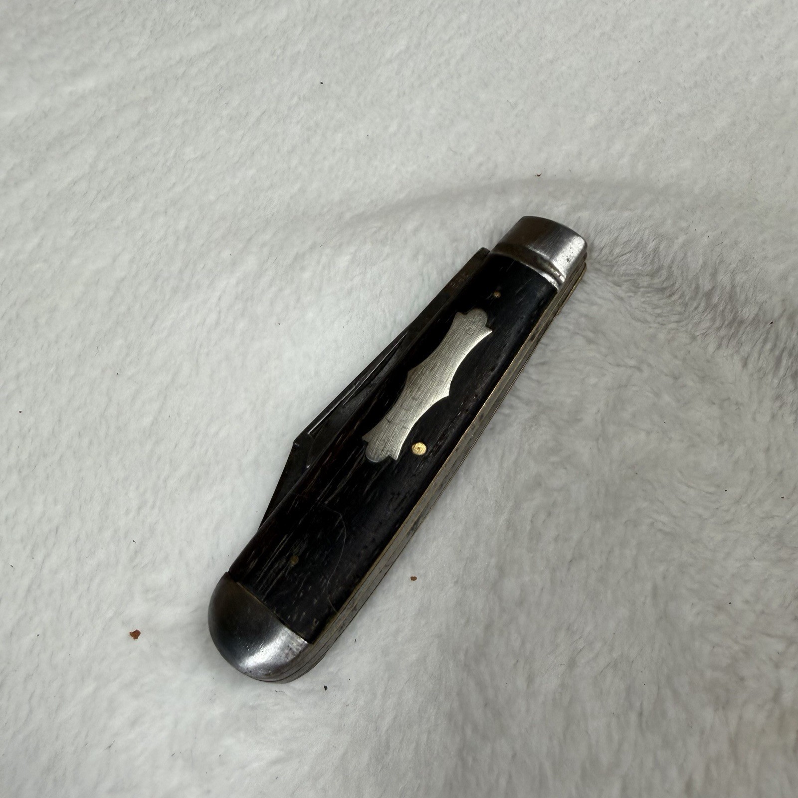 Antique Hibbard Spencer Bartlett Multi-Blade Cattle Pocket Knife Wood Handle Antique Hibbard Spencer Bartlett Multi-Blade Cattle Pocket Knife Wood Handle