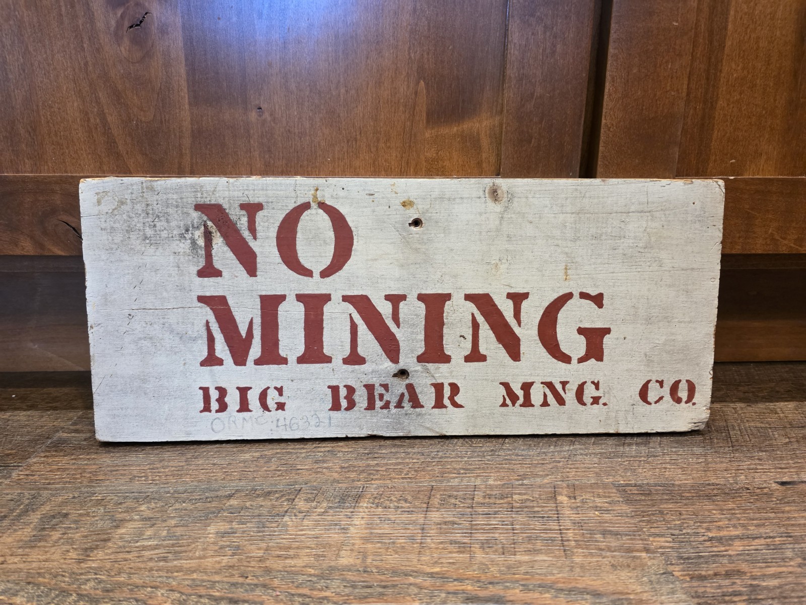Vintage Original NO MINING Wood Sign Big Bear Mng Co Oregon Gold Claim ORMC Vintage Original NO MINING Wood Sign Big Bear Mng Co Oregon Gold Claim ORMC