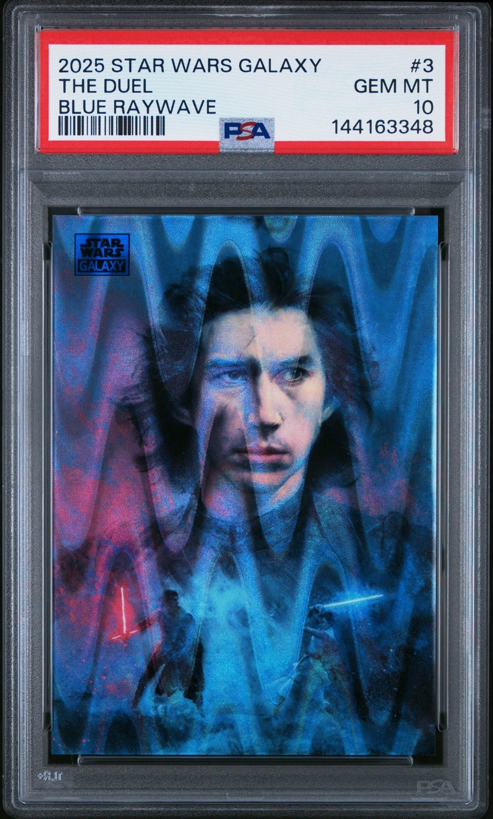 2025 Topps Star Wars Galaxy The Duel Blue Raywave PSA 10 POP 1 2025 Topps Star Wars Galaxy The Duel Blue Raywave PSA 10 POP 1