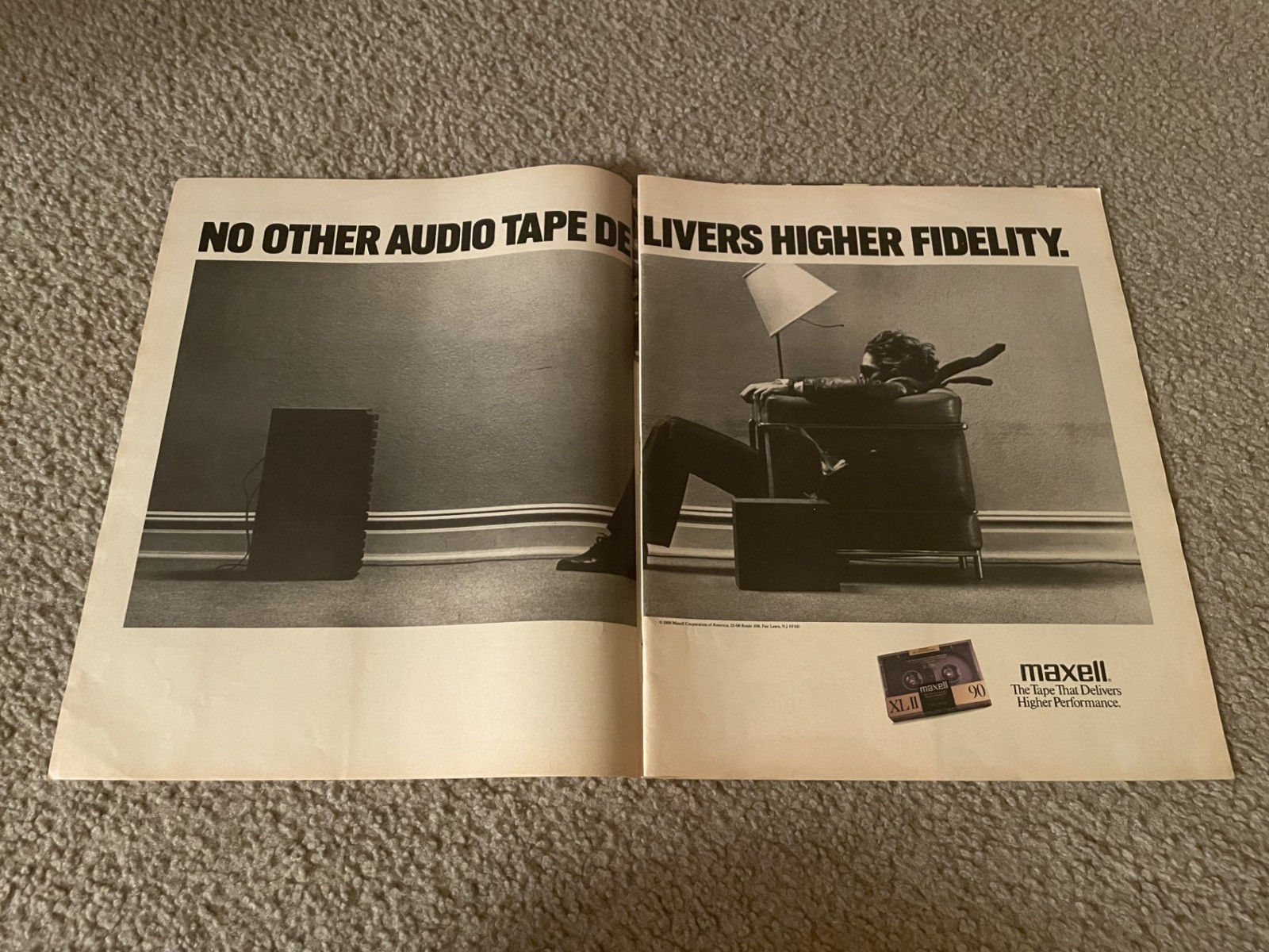 Vintage 1988 Maxell XLII 90 Audio Cassette Tape Print Ad BLOWN AWAY Vintage 1988 Maxell XLII 90 Audio Cassette Tape Print Ad BLOWN AWAY