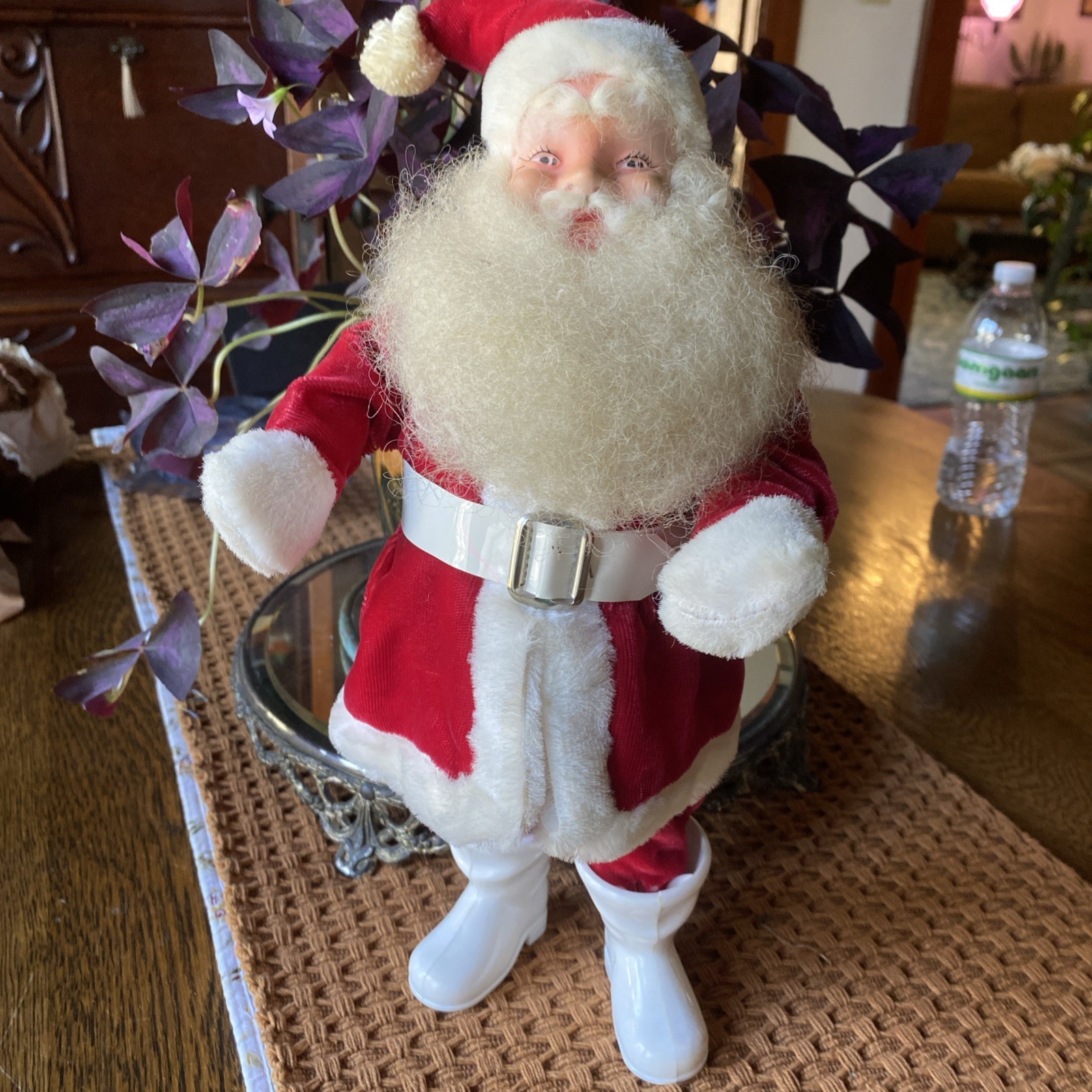 Vintage 1950's Harold Gale 15" Santa Claus Doll Red Velvet Suit White Boots Vintage 1950's Harold Gale 15" Santa Claus Doll Red Velvet Suit White Boots