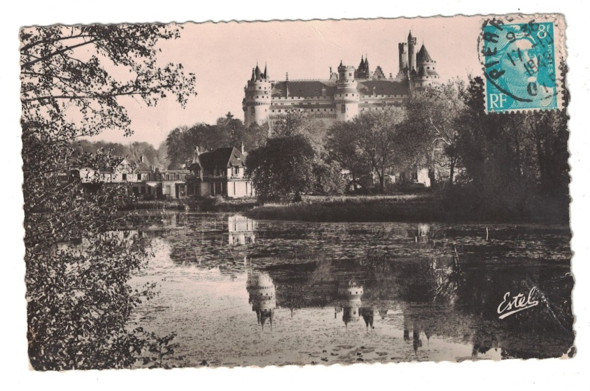 ANTIQUE 1940'S RPPC REAL PHOTO CHATEAU DE PIERREFONDS FRANCE