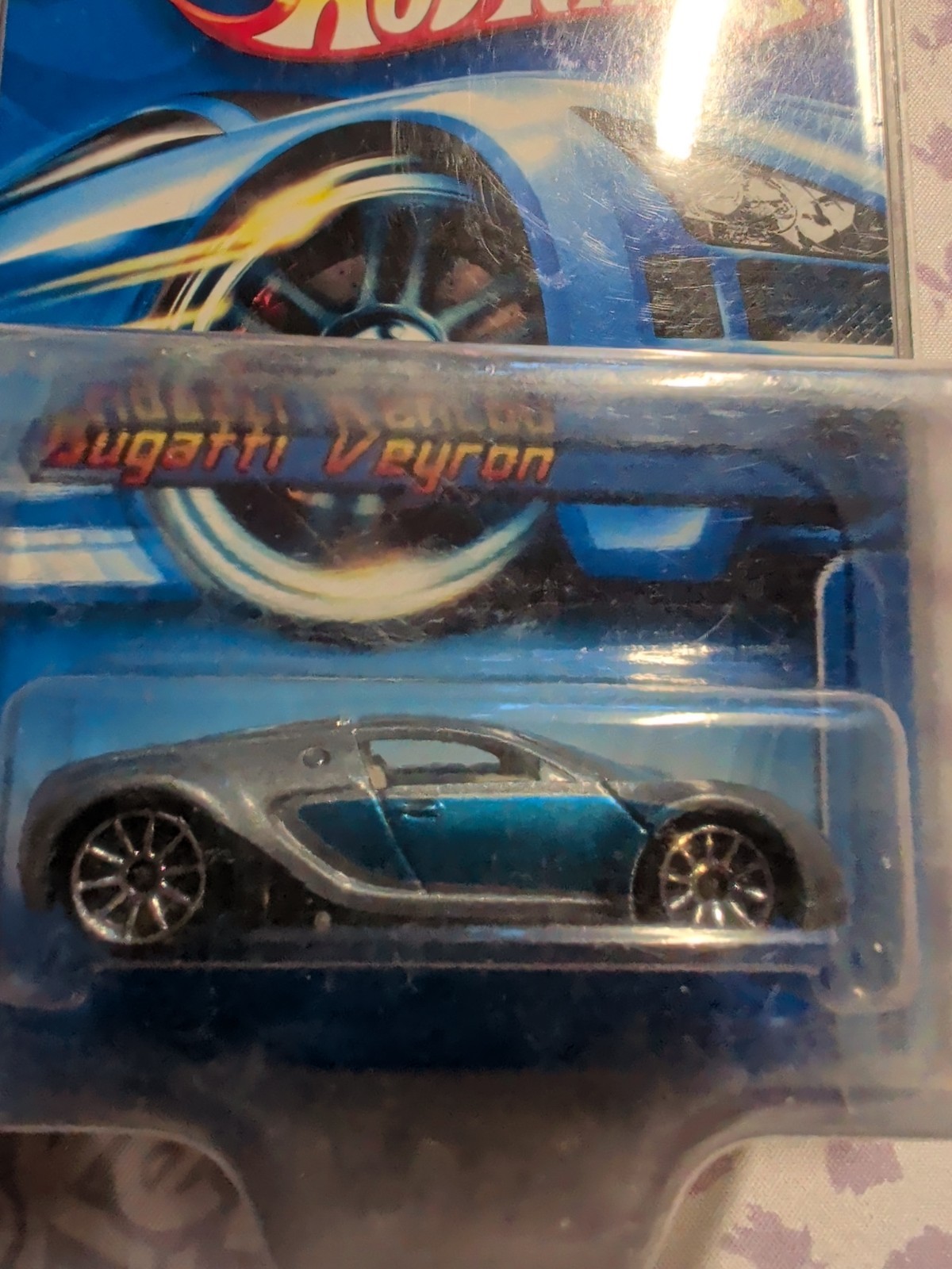 Hot Wheels 2006 Bugatti Veyron #144 First Edition Gray Blue Diecast Car Hot Wheels 2006 Bugatti Veyron #144 First Edition Gray Blue Diecast Car