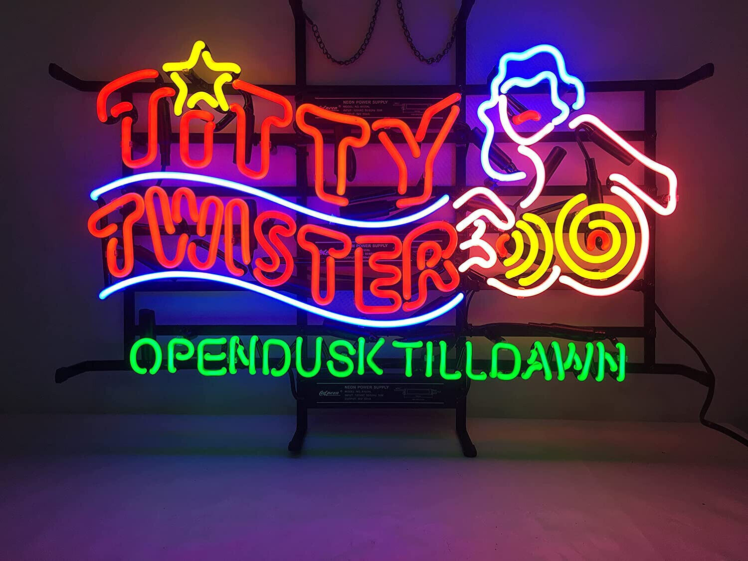 US STOCK Titty Twister Open Dusk Till Dawn Bar 24"x20" Neon Sign Light Lamp Bar US STOCK Titty Twister Open Dusk Till Dawn Bar 24"x20" Neon Sign Light Lamp Bar