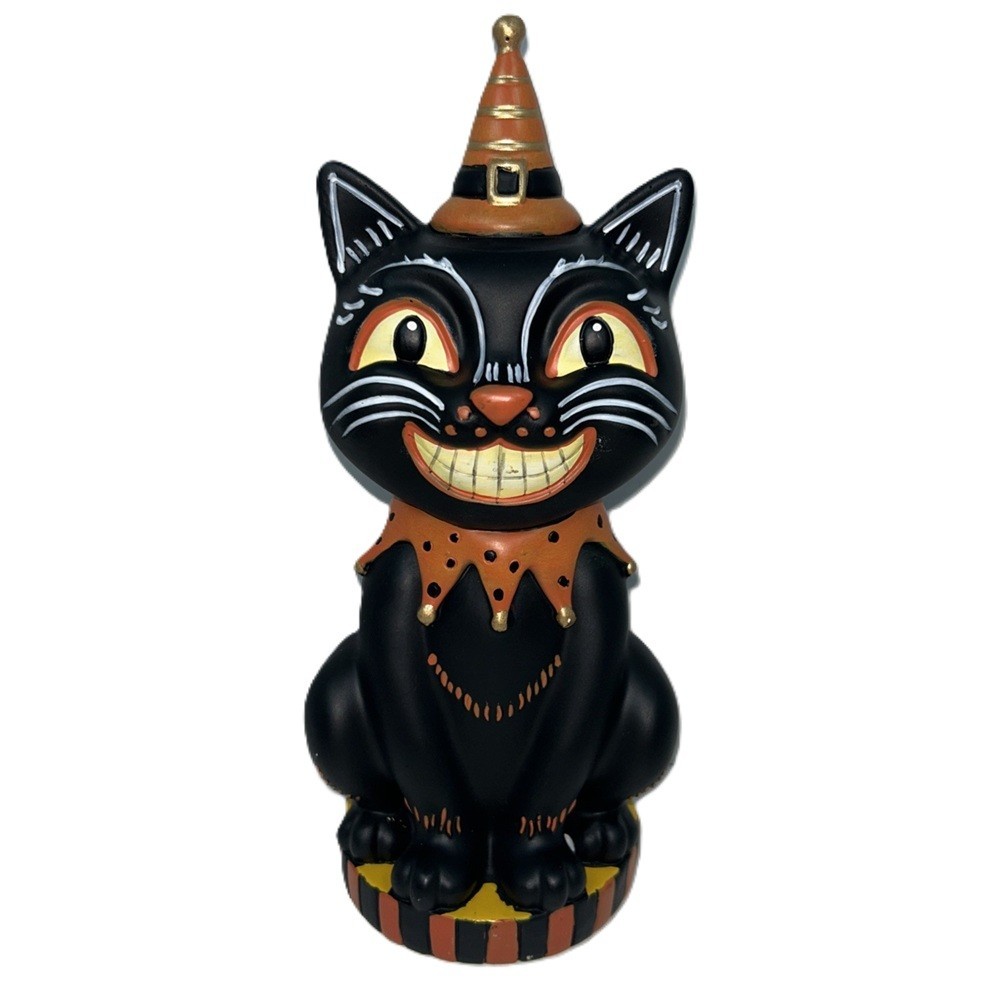 New Walmart Walgreens Halloween Circus Carnival Black Cat Retro 7 3/4 inches New Walmart Walgreens Halloween Circus Carnival Black Cat Retro 7 3/4 inches