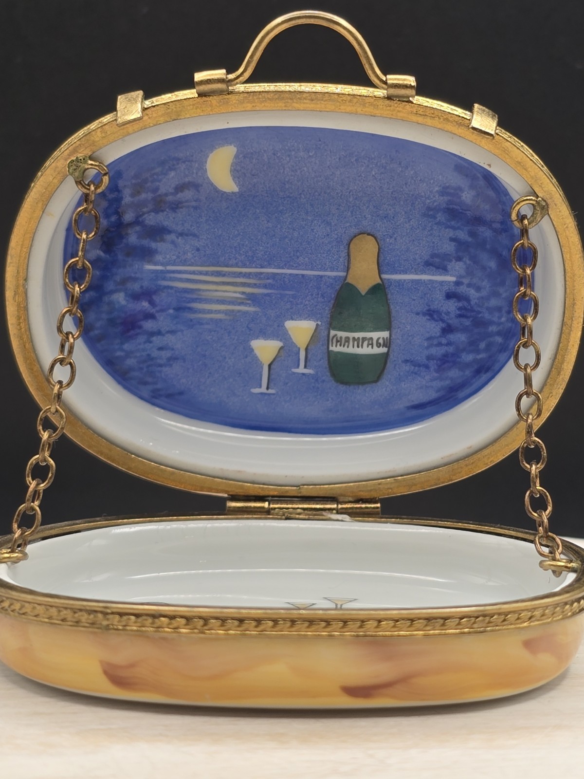 Very Rare Limoges France Picnic Basket Peint Main BFA Limited Edition 288/300 Very Rare Limoges France Picnic Basket Peint Main BFA Limited Edition 288/300