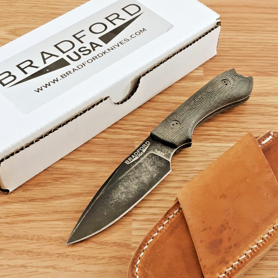 Bradford Knives Guardian 3 3D Fixed Knife 3.5" AEB-L Steel Blade Micarta Handle Bradford Knives Guardian 3 3D Fixed Knife 3.5" AEB-L Steel Blade Micarta Handle