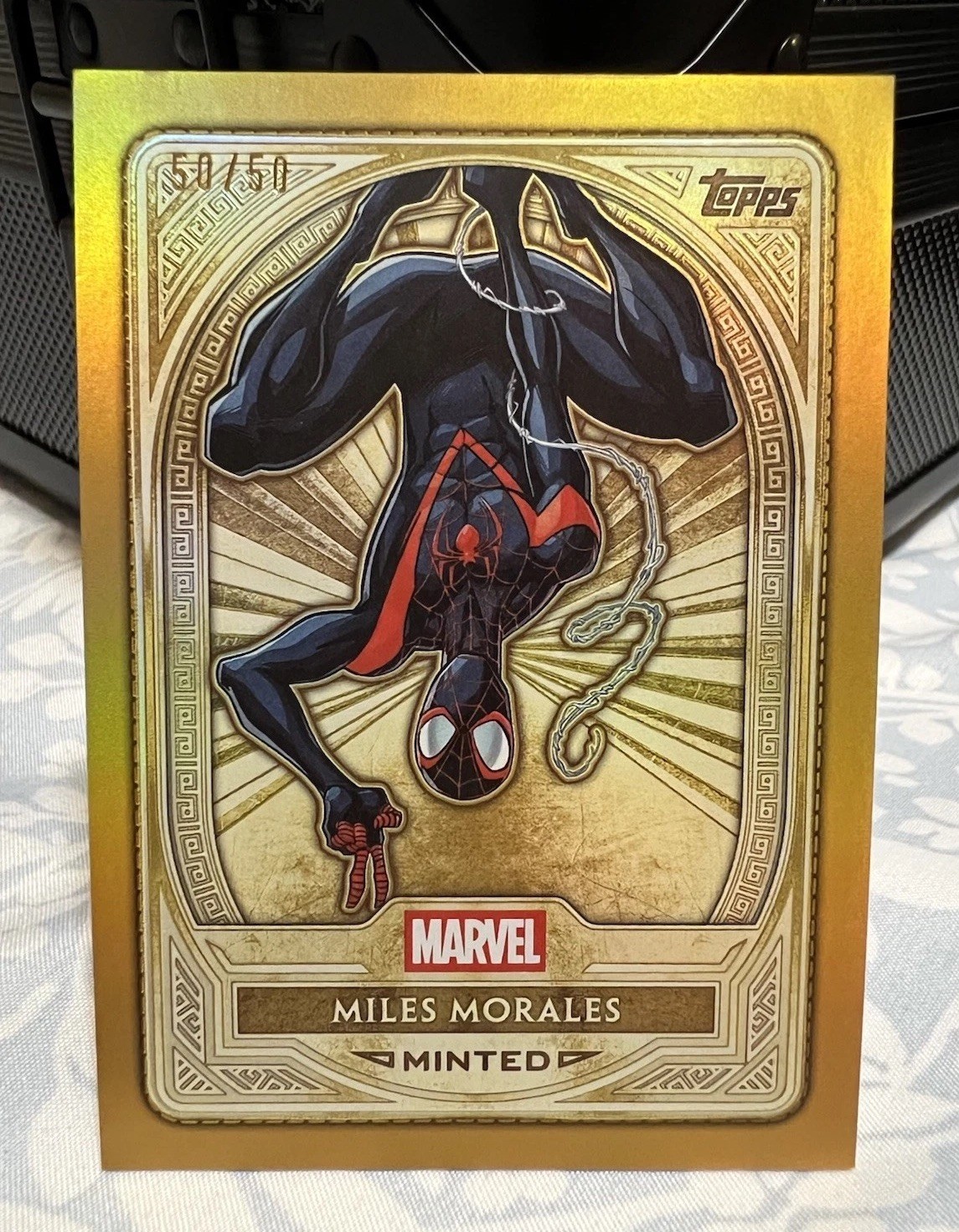 2025 Topps Mint Marvel Miles Morales GOLD #50/50 Bookend