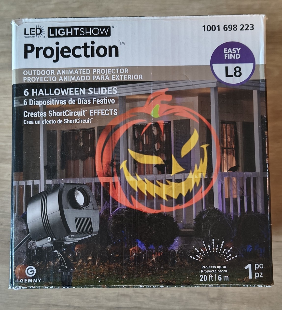 Gemmy Halloween LED Light Show Projection - 6 Hallowee Slides - Outdoor Animated Gemmy Halloween LED Light Show Projection - 6 Hallowee Slides - Outdoor Animated