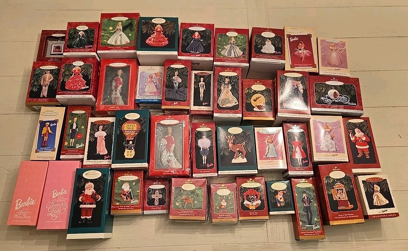 Vintage 1990s 2000s Barbie Christmas Ornaments Holiday Hallmark Keepsake Lot 42 Vintage 1990s 2000s Barbie Christmas Ornaments Holiday Hallmark Keepsake Lot 42