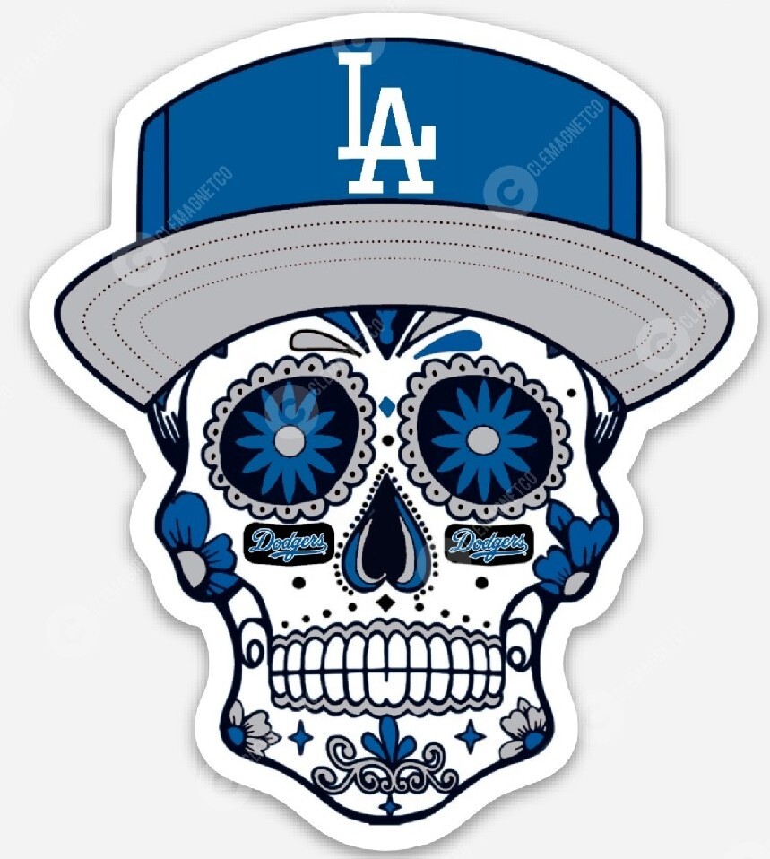Los Angeles Dodgers Sugar Skull MAGNET - MLB Premium Vinyl California LA Dodgers
