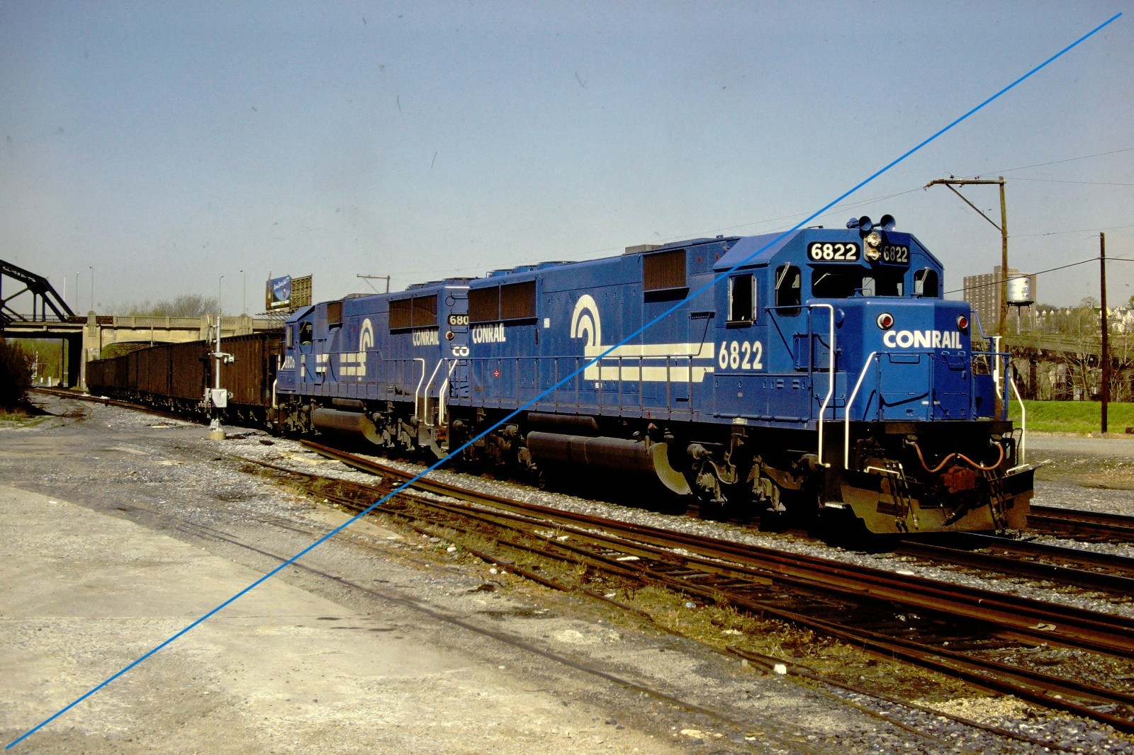 Conrail train slide: CR 6822 April 1986   ⌞Bethlehem, PA  ⌝
