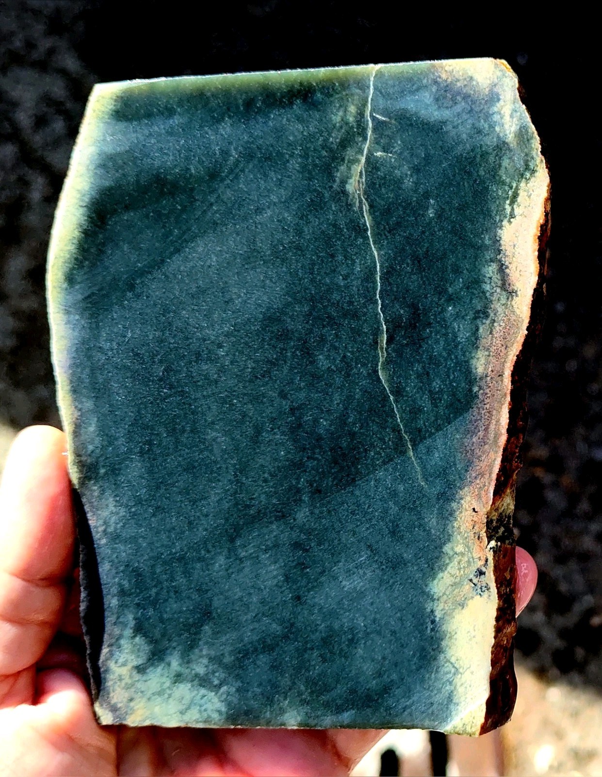 rawk11: 0.54LB Olive Jade slab-Olive Green Nephrite Jade-1960's Wyoming rawk11: 0.54LB Olive Jade slab-Olive Green Nephrite Jade-1960's Wyoming