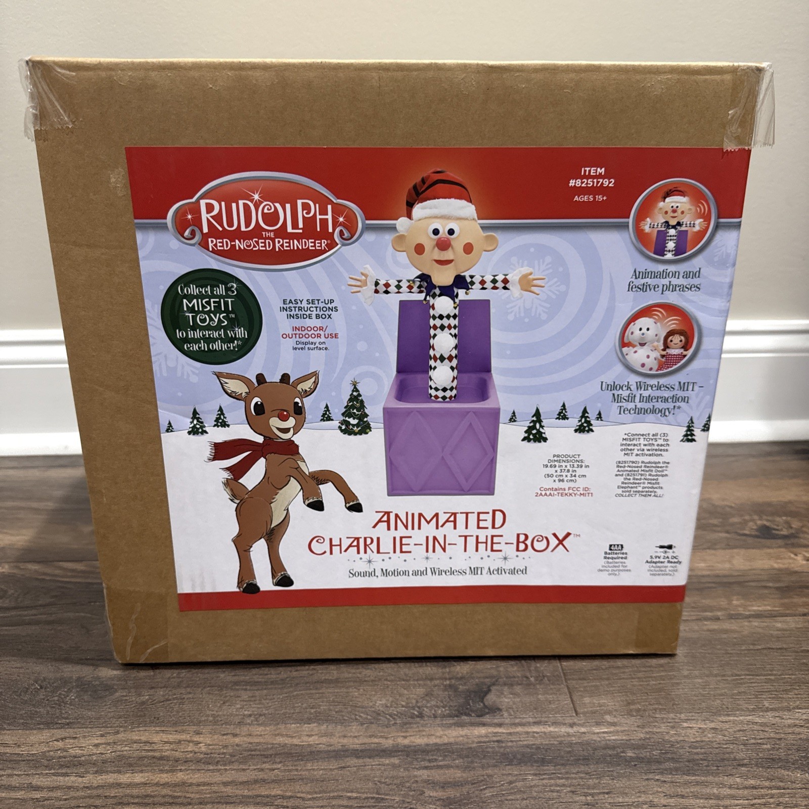 Charlie in the Box Misfit Rudolph the Red Nosed Reindeer Lowe's 2026 NIB ON HAND