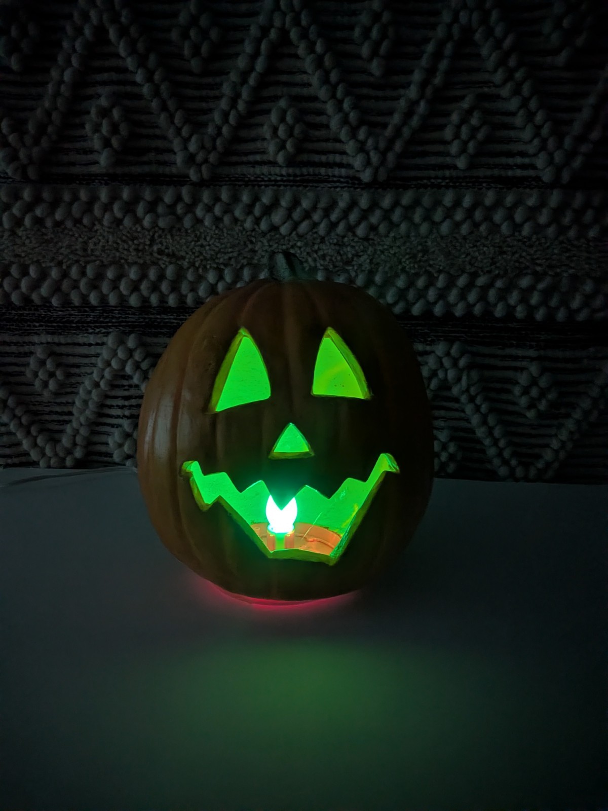 Vintage Trendmasters 1995 Light Up Pumpkin Jack O Lantern Halloween Foam Mold