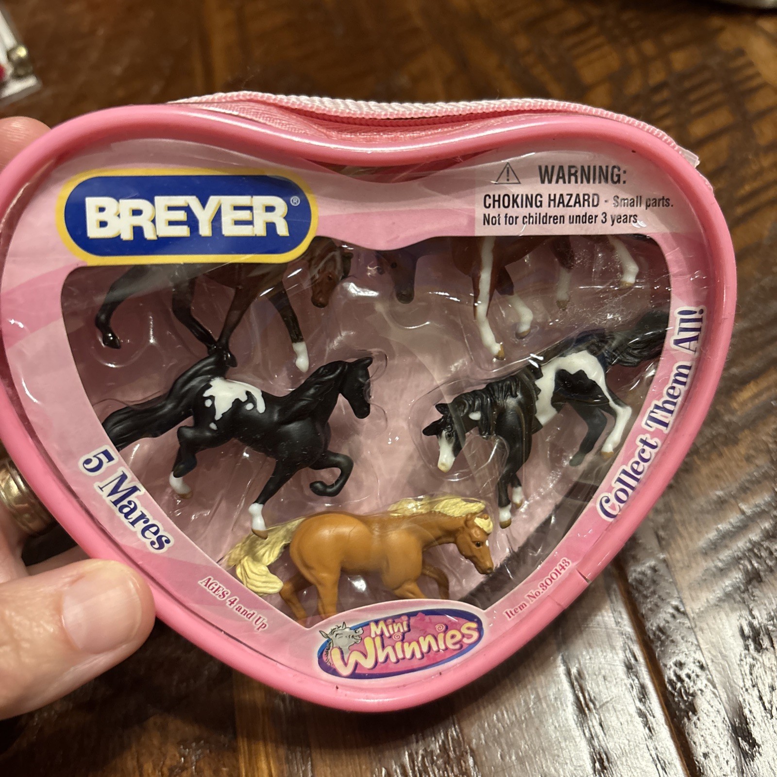 Breyer Mini Whinnies Horses 5 Mares New In Package 300143, Pink Zip Heart Breyer Mini Whinnies Horses 5 Mares New In Package 300143, Pink Zip Heart