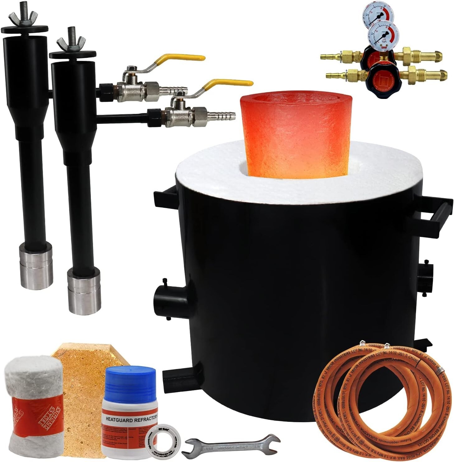 20KG Propane Melting Furnace Kit Gold Copper Silver Aluminum Brass Bronze
