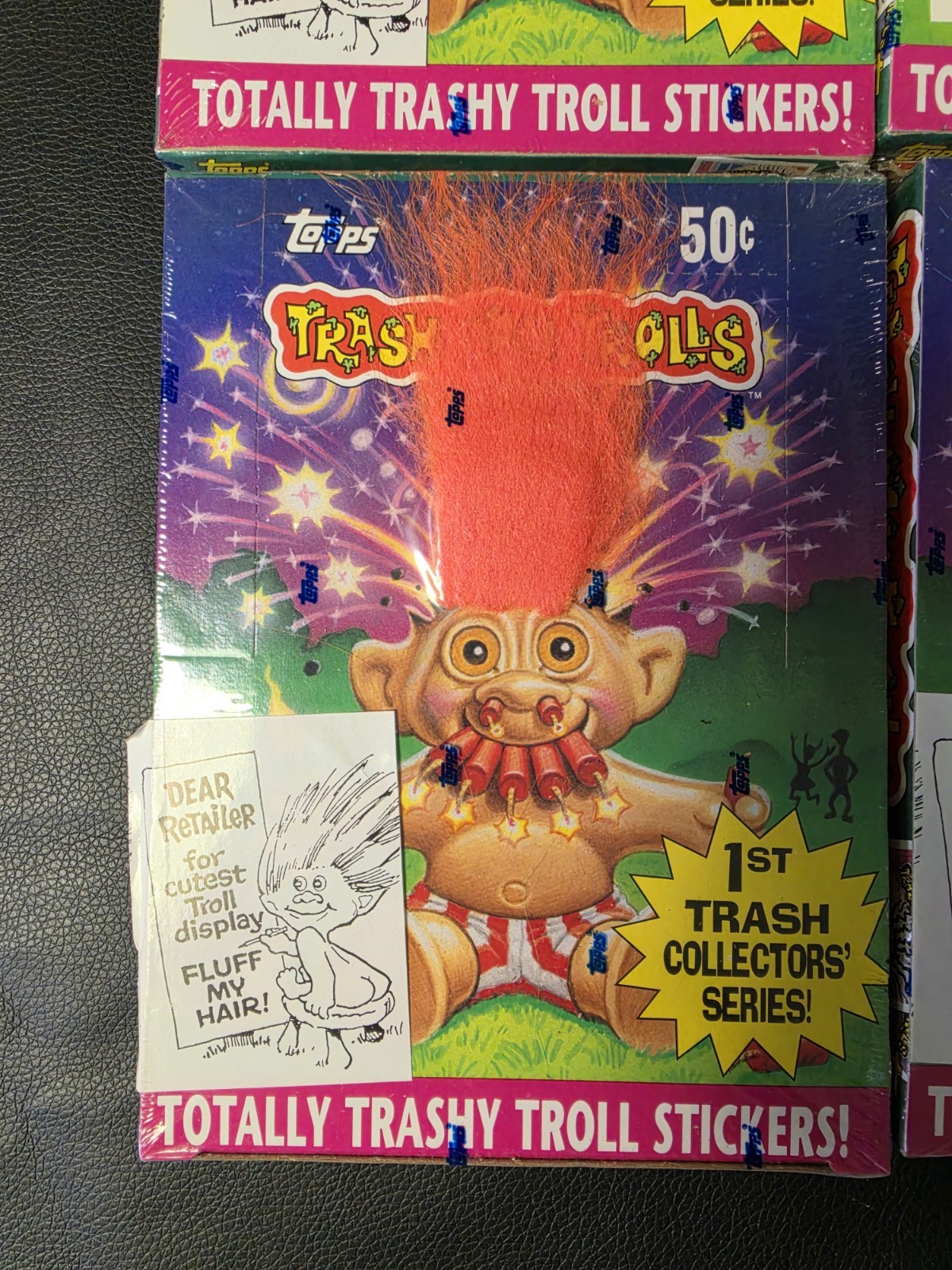 Topps TRASH CAN TROLLS 1992 Factory Sealed Wax Box 36 Unopened Packs Orange HAIR