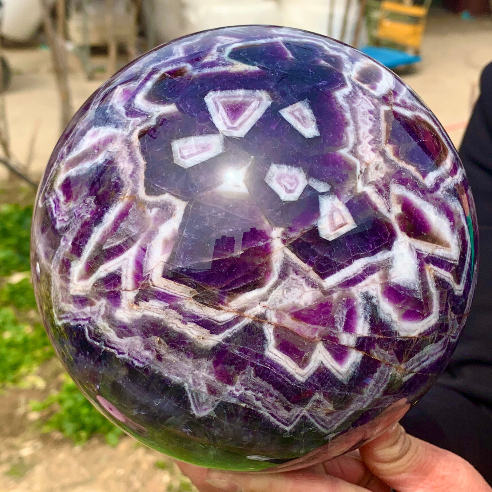 11.96LB rare high quality purple dream Amethyst crystal ball treatment ball