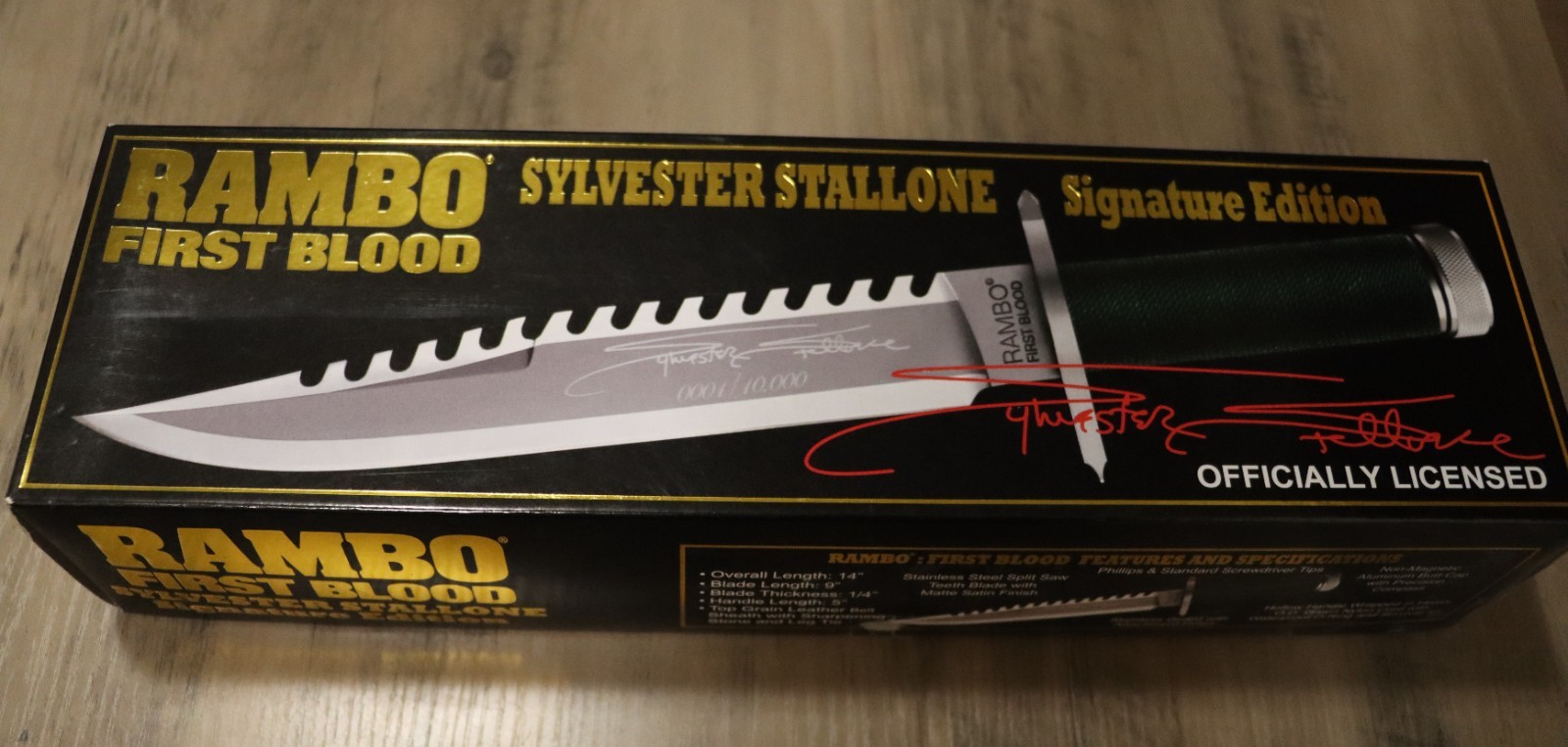 Rambo First Blood Sylvestor Stallone Signature Edition Survival Knife