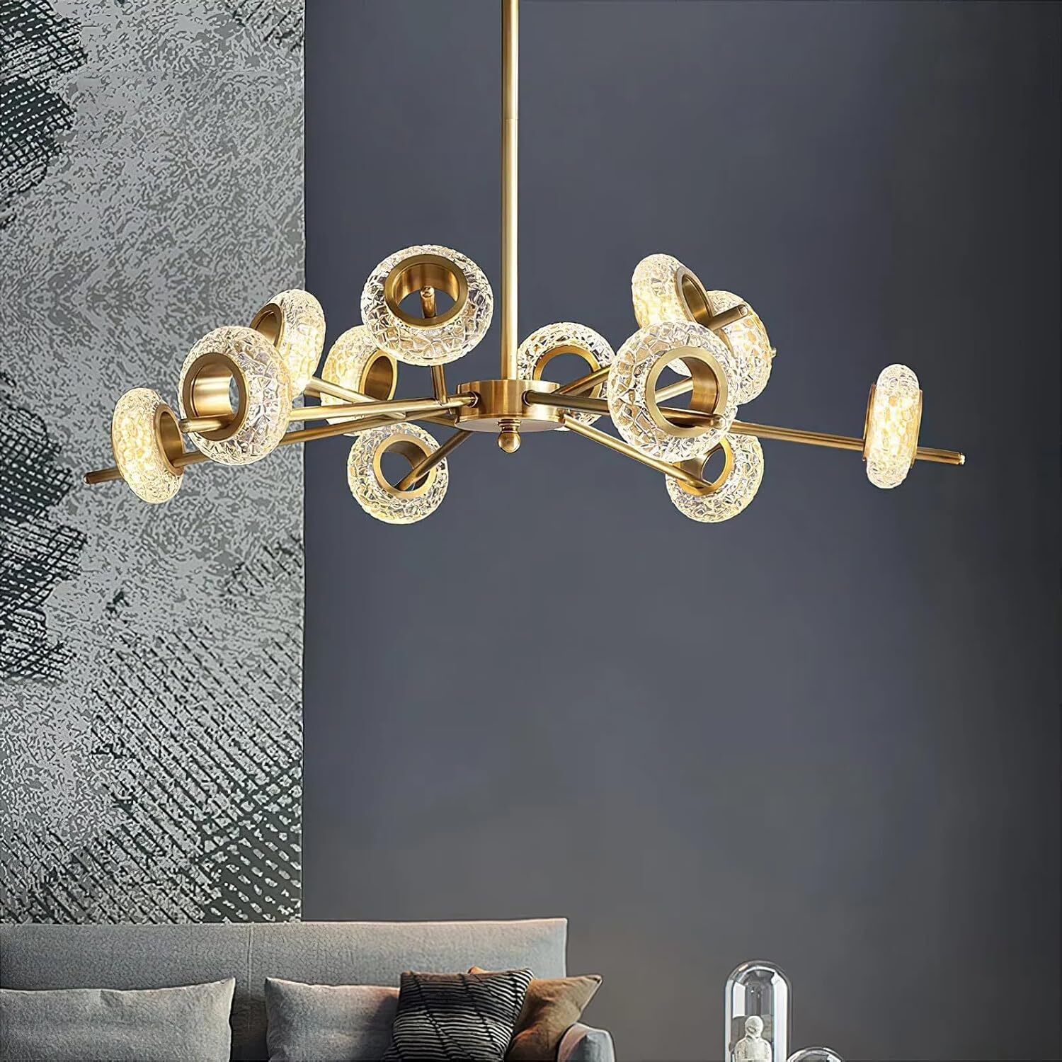 Modern Crystal Sputnik Chandelier, 12-Light LED Lighting Fixture, Pendant Lamps Modern Crystal Sputnik Chandelier, 12-Light LED Lighting Fixture, Pendant Lamps