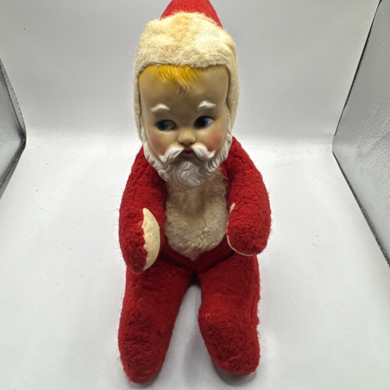 Santa Baby Plush Knickerbocker Vintage 1950's Made in Japan Rubber face Rare