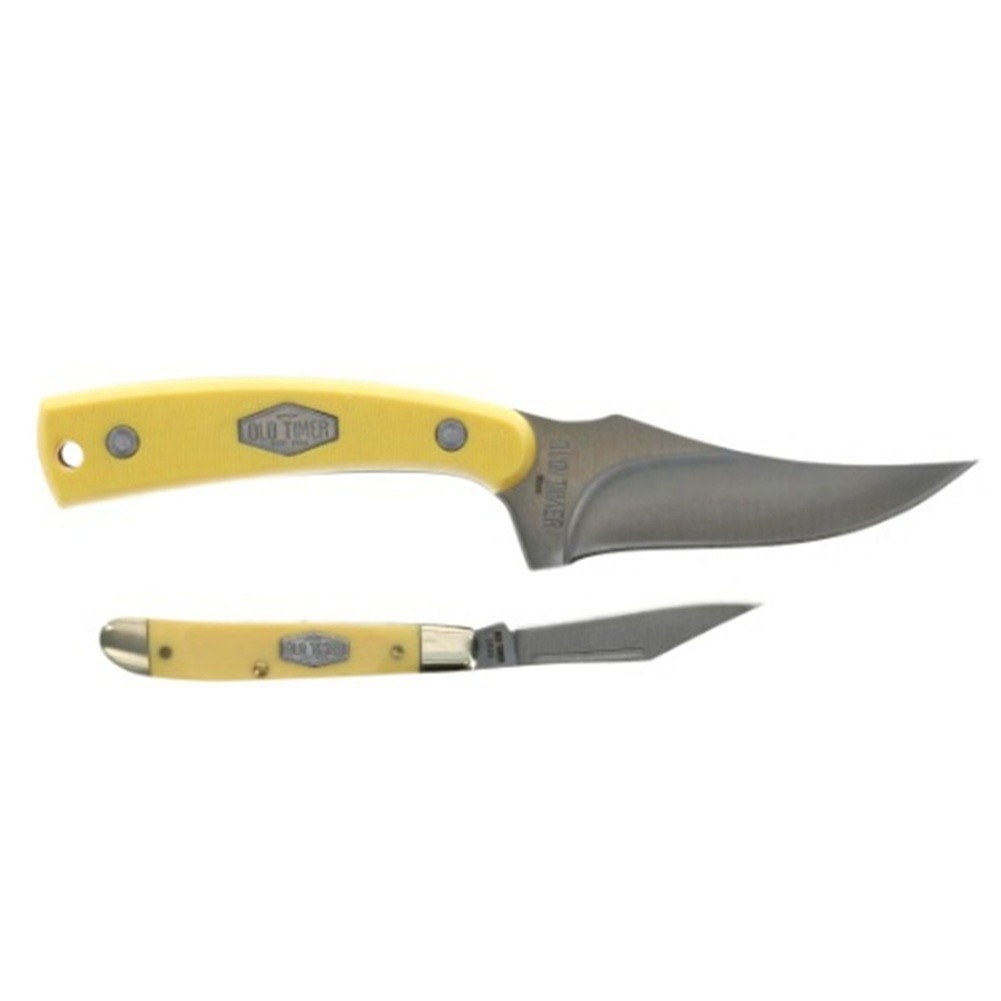 Old Timer 2-pc Yellow Handle Sharpfinger Combo Old Timer 2-pc Yellow Handle Sharpfinger Combo