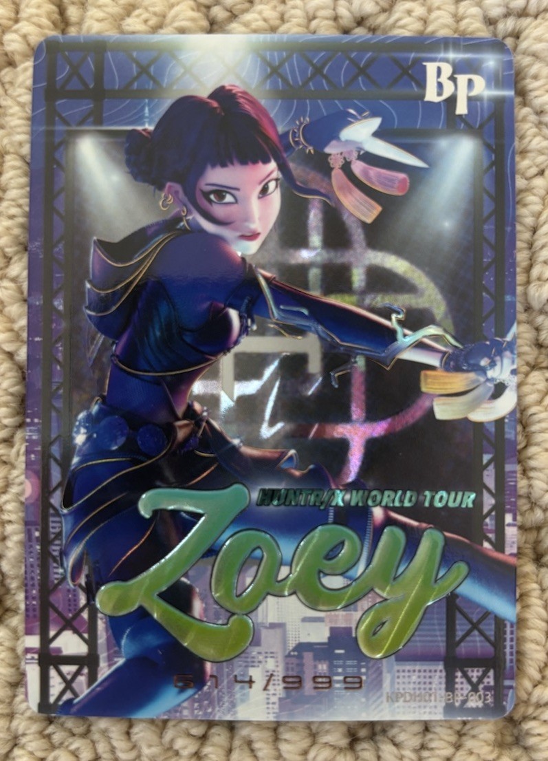Kayou K Pop Demon Hunters Zoey KPDH01-BP-003 Case Hit /999 Chase Rare Numbered Kayou K Pop Demon Hunters Zoey KPDH01-BP-003 Case Hit /999 Chase Rare Numbered