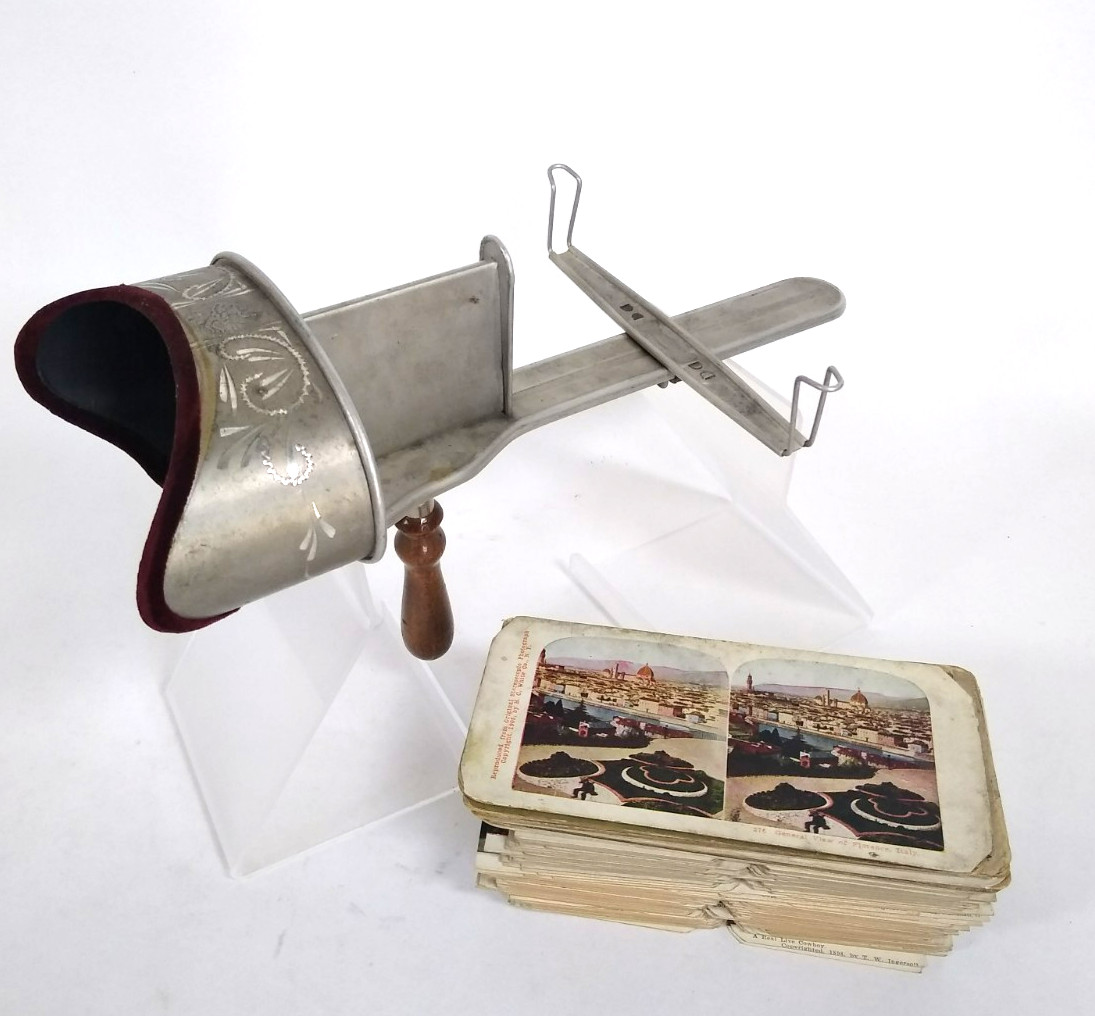 Antique H.C. White Perfecscope Stereoscope w/ 119 Cards, National Parks , Europe Antique H.C. White Perfecscope Stereoscope w/ 119 Cards, National Parks , Europe