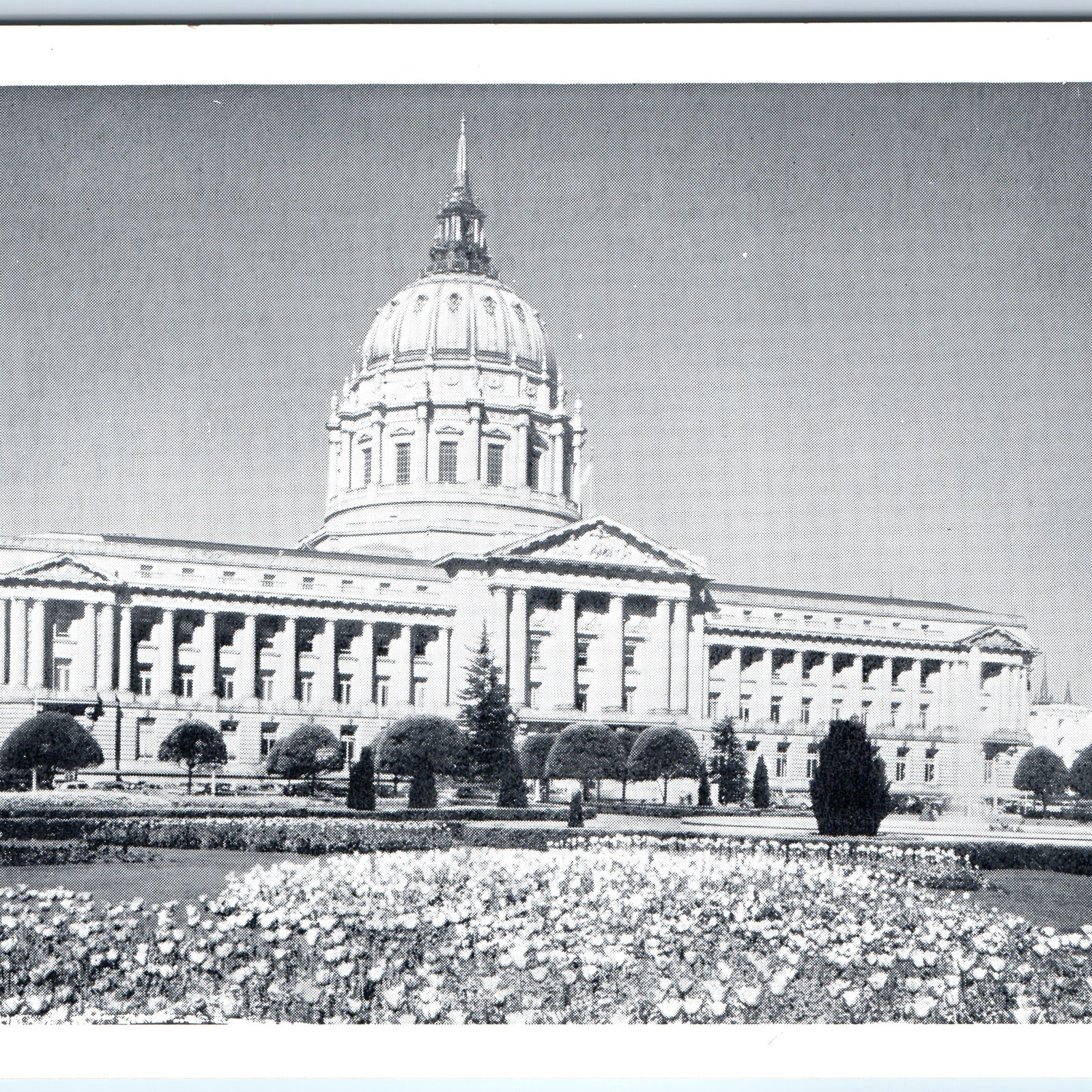 c1930s San Francisco CA City Hall Civic Center Postcard Bardell Admin Dome View