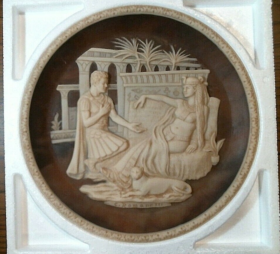 Incolay Studios Antony and Cleopatra Carl Romanelli Decorative Plate, NEW in box Incolay Studios Antony and Cleopatra Carl Romanelli Decorative Plate, NEW in box