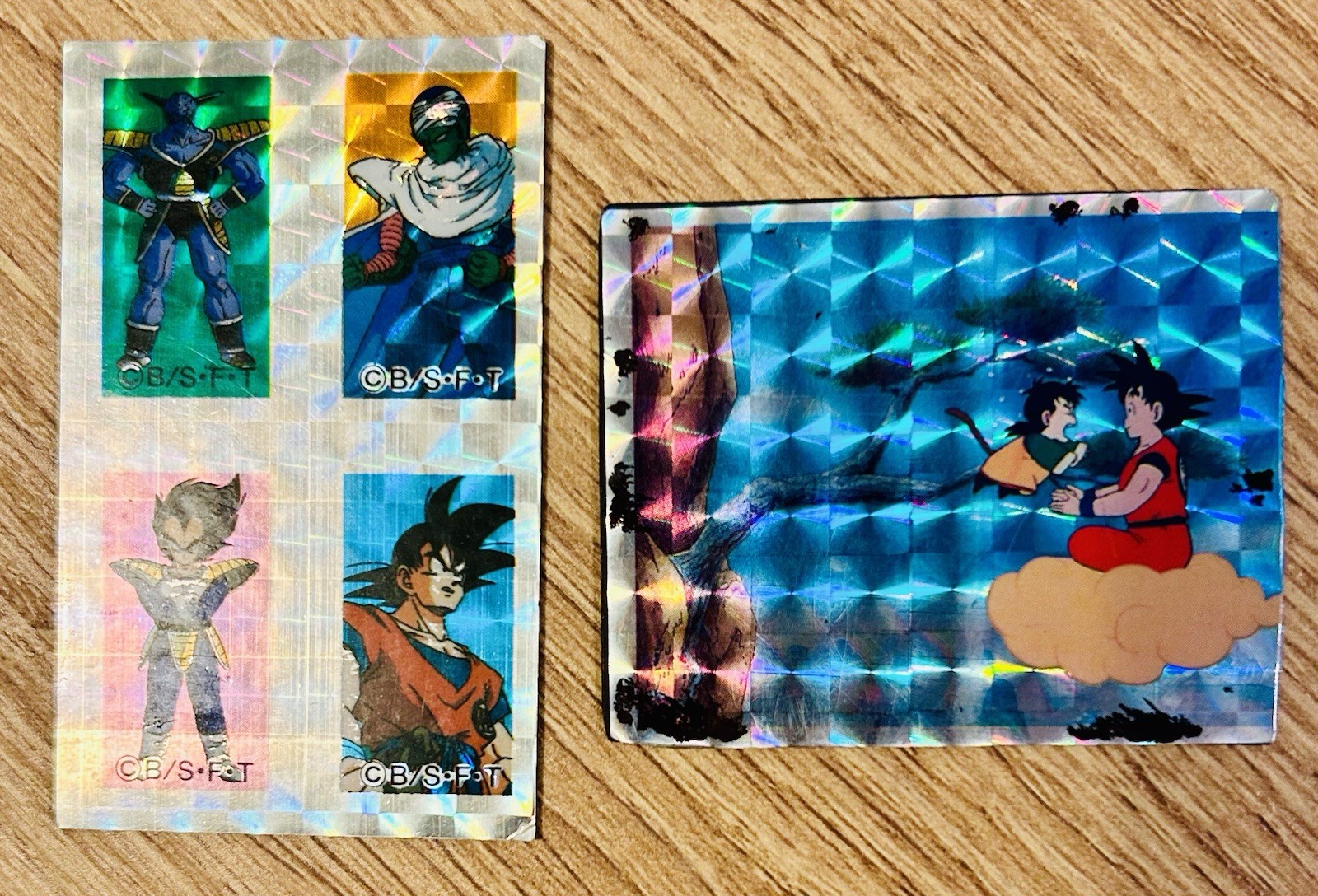 RARE Vintage Dragon Ball Z Holo Prism Fridge Magnet Lot of 2 Goku Gohan Vegeta RARE Vintage Dragon Ball Z Holo Prism Fridge Magnet Lot of 2 Goku Gohan Vegeta