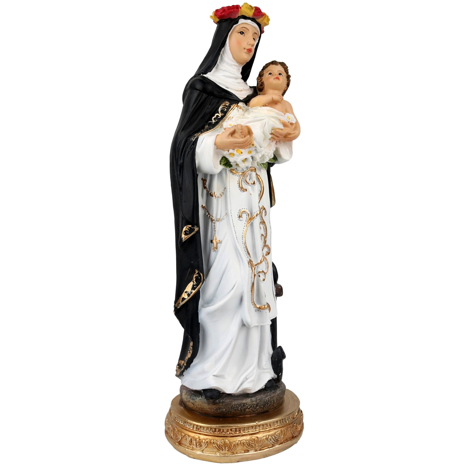 12" Nuestra Señora Virgen Rosa De Lima Patrona de Lima Resin Figure Rose Of Lima 12" Nuestra Señora Virgen Rosa De Lima Patrona de Lima Resin Figure Rose Of Lima