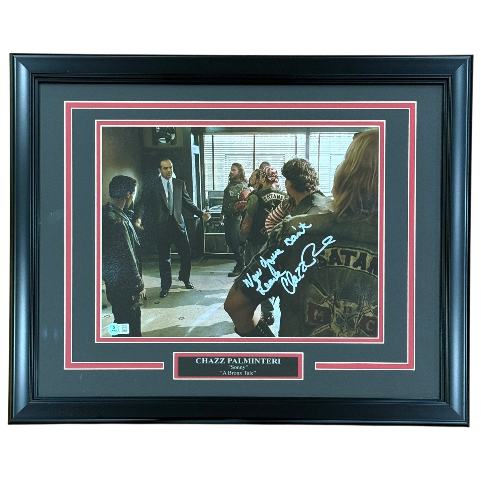 Chazz Palminteri Autographed A Bronx Tale Deluxe Framed 11x14 Photo w/ "Now Yous Chazz Palminteri Autographed A Bronx Tale Deluxe Framed 11x14 Photo w/ "Now Yous