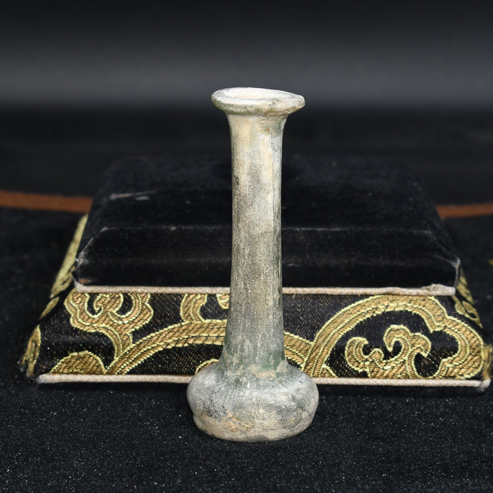 Genuine Ancient Roman Glass Bottle Vessel in Perfect Condition with No Damage Genuine Ancient Roman Glass Bottle Vessel in Perfect Condition with No Damage