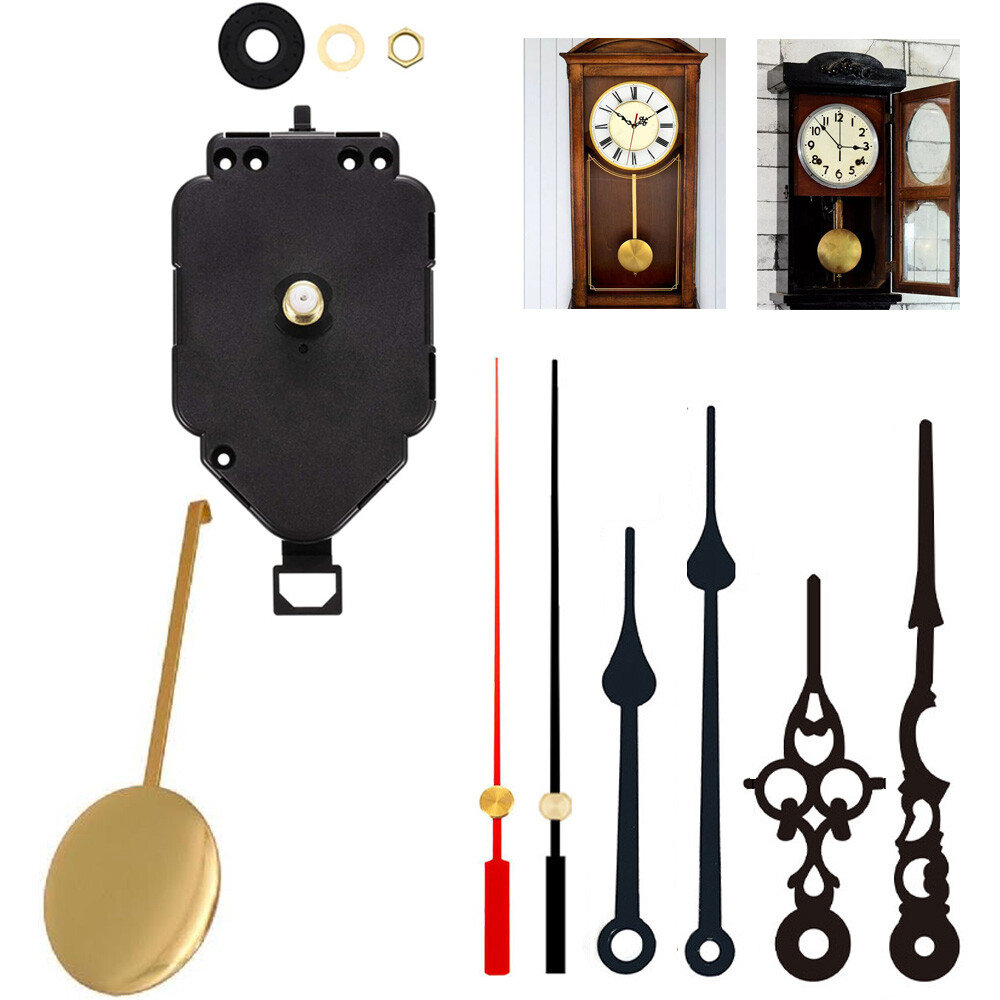 Battery Powered Wall Clock Movement Pendulum/Dual Hand/Long Shaft DIY Repair Kit Battery Powered Wall Clock Movement Pendulum/Dual Hand/Long Shaft DIY Repair Kit