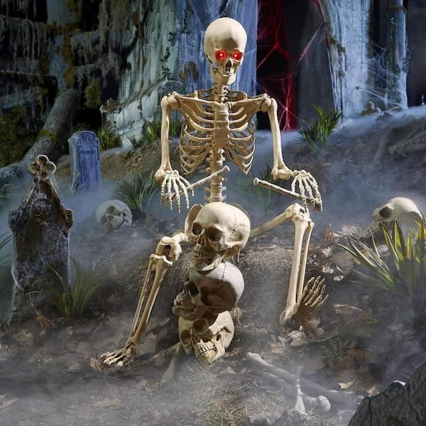 Home Accents Holiday 5 FT LED Pose-N-Stay Skeleton Halloween 5349-60272HD Home Accents Holiday 5 FT LED Pose-N-Stay Skeleton Halloween 5349-60272HD