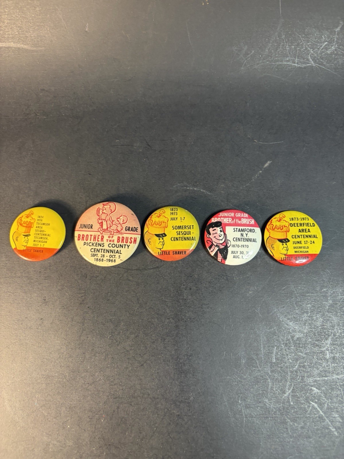 5 Vintage Junior Shaving Permits Brother Of The Brush Town Fair Pinback Buttons 5 Vintage Junior Shaving Permits Brother Of The Brush Town Fair Pinback Buttons