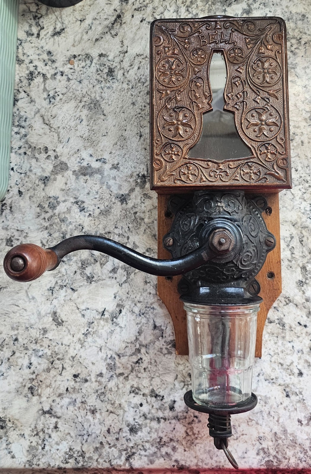 Rare Antique Arcade "Bell" Wall-Mount Coffee Mill / Grinder