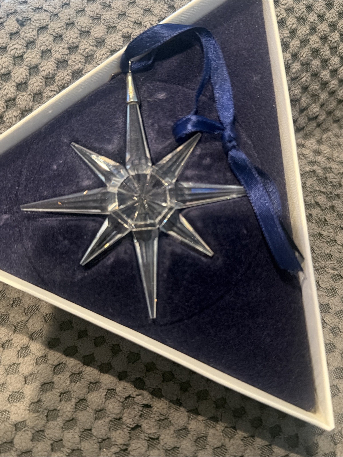 Swarovski 1995 Star Annual Christmas Ornament Holiday with box snowflake rare