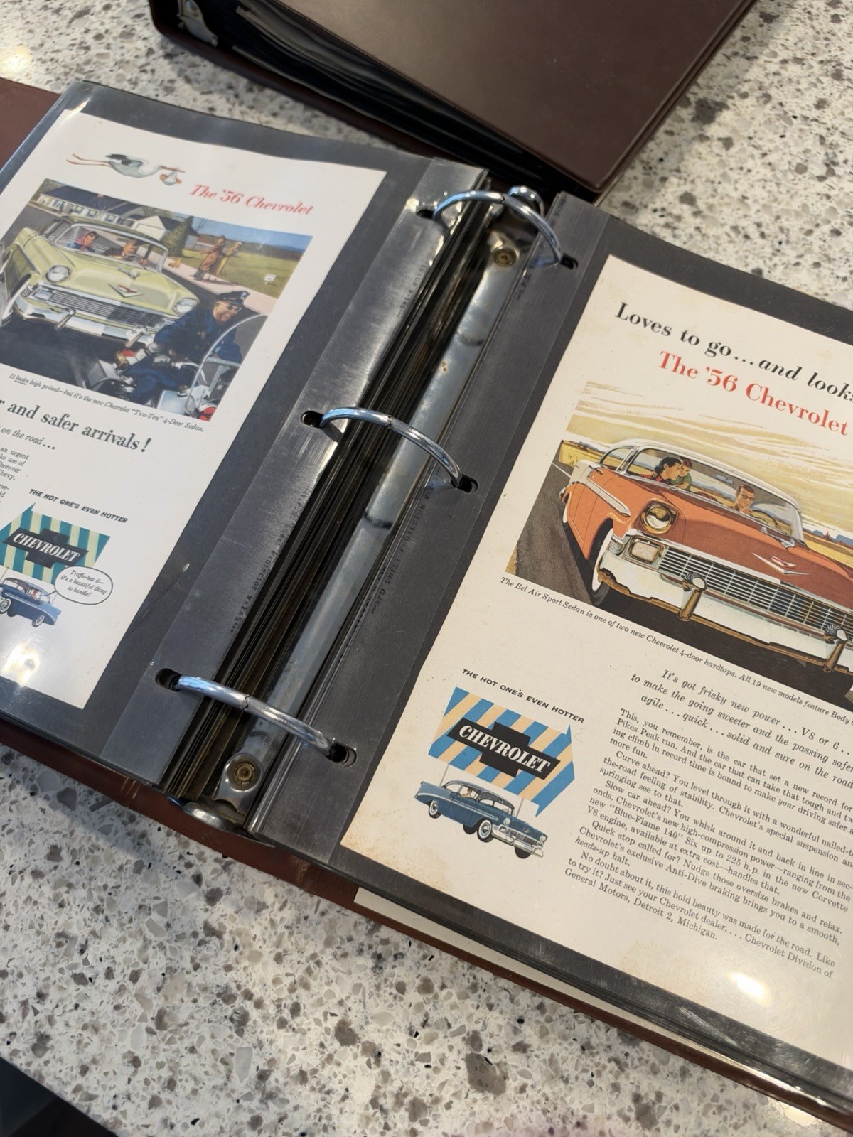 Vintage Automobile Advertisements In Old Binder Over 130 1950s-1960s Vintage Automobile Advertisements In Old Binder Over 130 1950s-1960s