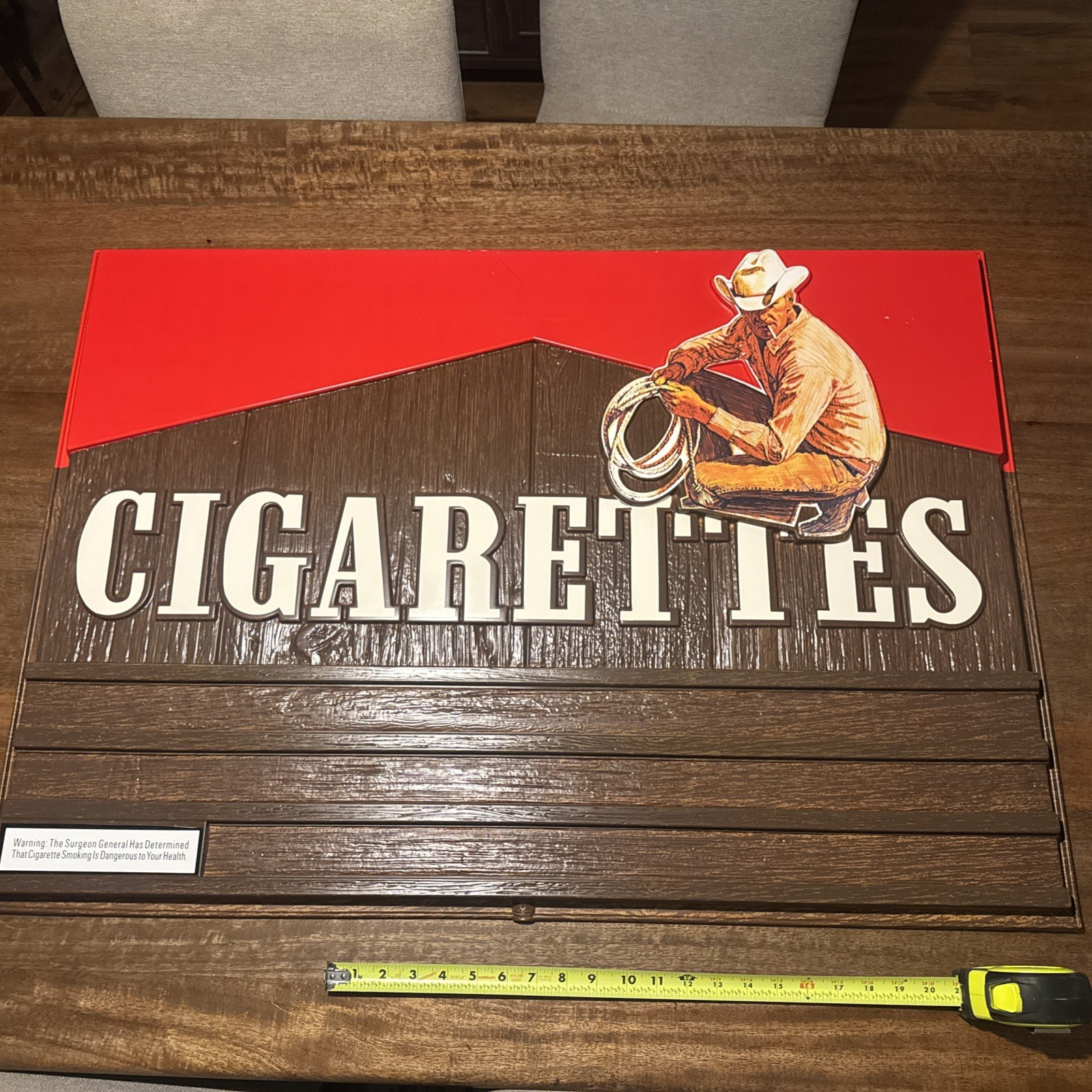 Vtg Marlboro Cigarettes 37.5 x 26.5 Advertising Plastic Store Sign Vtg Marlboro Cigarettes 37.5 x 26.5 Advertising Plastic Store Sign
