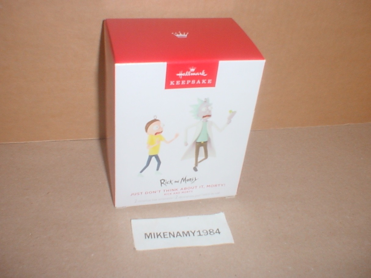 Hallmark Keepsake RICK and MORTY "Just Don't Think About It, Morty" Set NIB Hallmark Keepsake RICK and MORTY "Just Don't Think About It, Morty" Set NIB