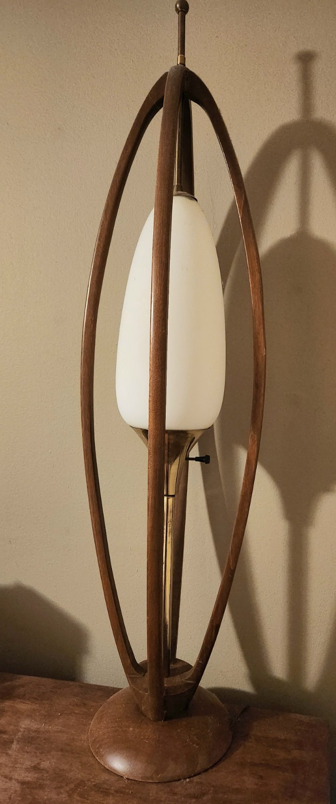 1960s Modeline Lamp Teak Wood Metal Wooden Mid Century Modern Vintage Tall 1960s Modeline Lamp Teak Wood Metal Wooden Mid Century Modern Vintage Tall