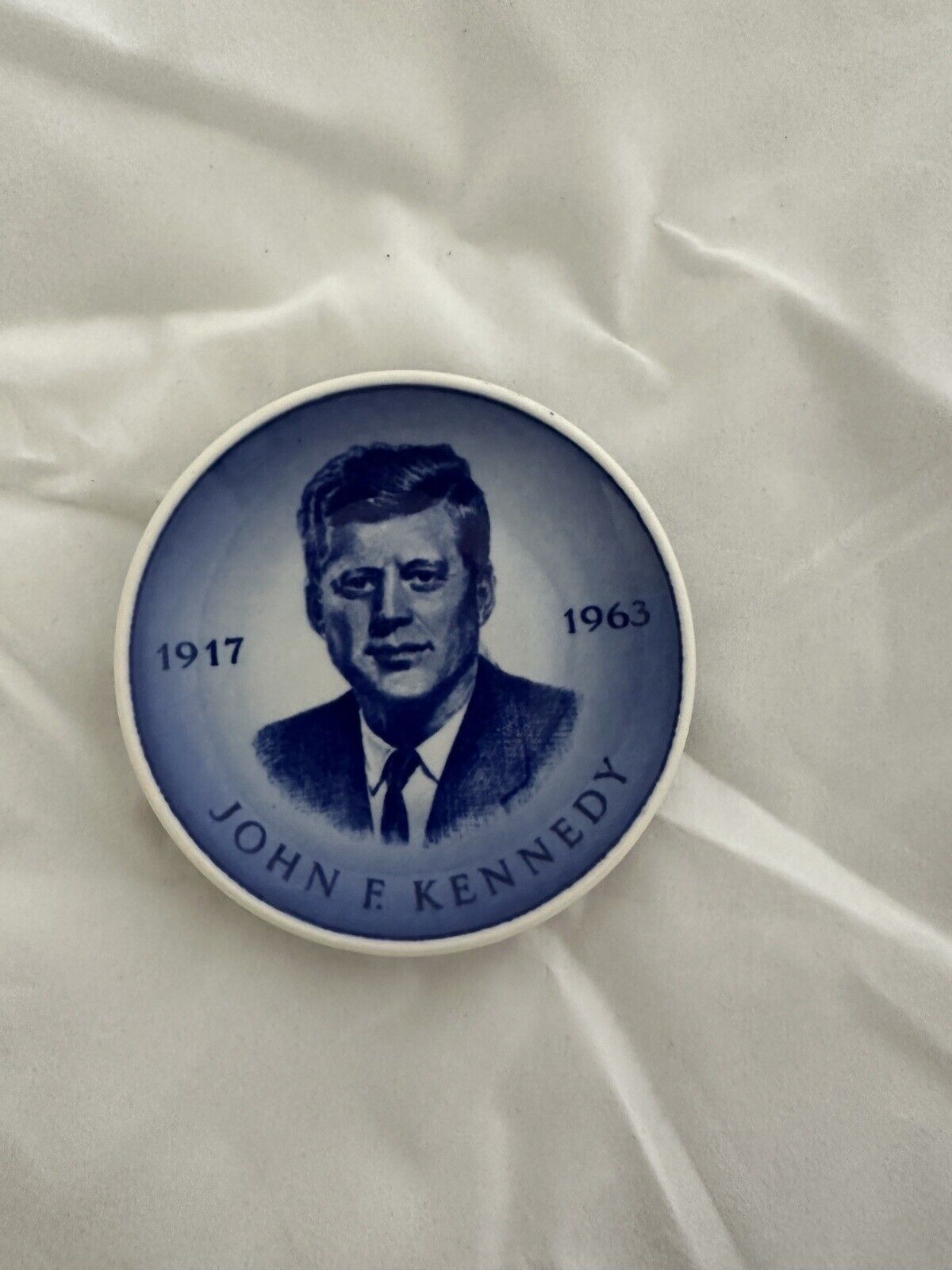 John F. Kennedy Presidential Miniature Collectors Plate Royal Copenhagen JFK